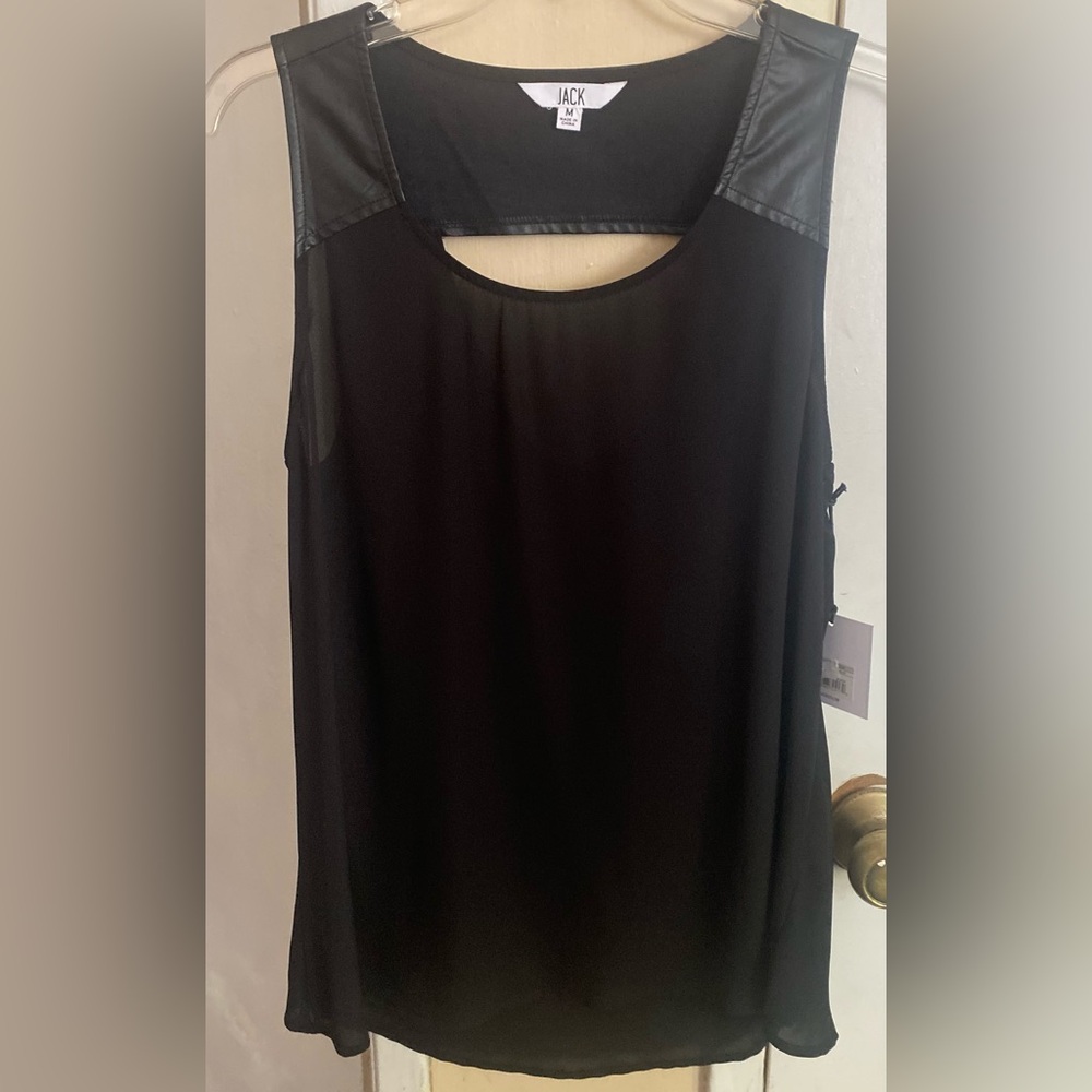 - JACK Brand Black Sheer tank NEW size Medium🎁